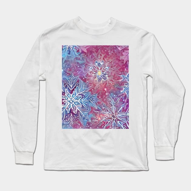 Snow Flake Long Sleeve T-Shirt by Bizaire